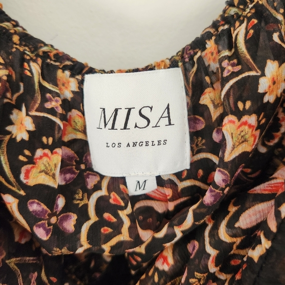 Misa Micaela Off the Shoukder Printed Maxi Dress Medium - Picture 7 of 9